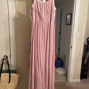 Shimmer lavender smock maxi dress